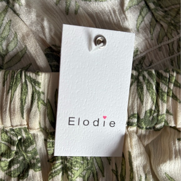 Elodie Leaf Print Cream‎ Skirt Size Medium NWT - Picture 3 of 6